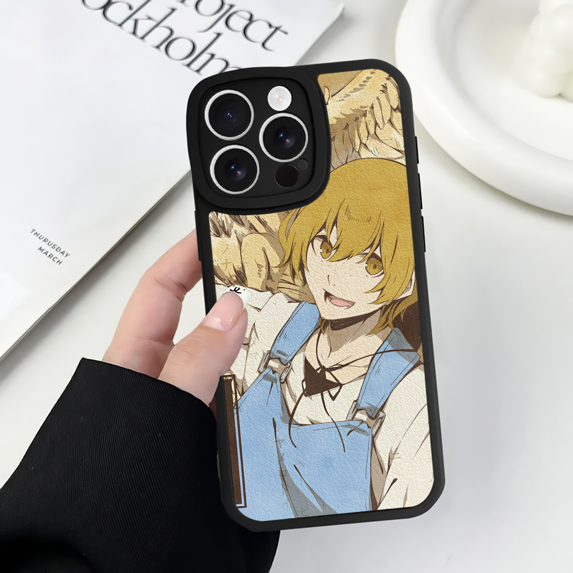 （画像用） 文豪ストレイドッグス Bungo Stray Dogs 【iPhone 16シリーズ対応】シリコンスマホケース（レザー調） 材質：シリコン